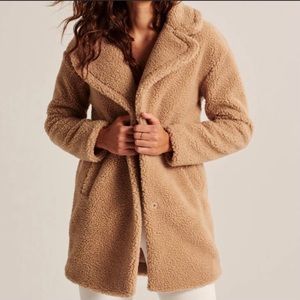 Abercrombie & Fitch Mid-Length Sherpa Coat